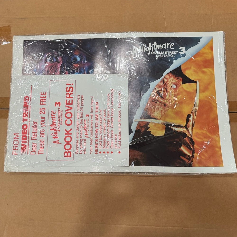 1987 Nightmare on Elm Street 3 Dream Warriors Promo 25 Book Covers NOS